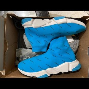 Balenciaga blue/black speed trainer